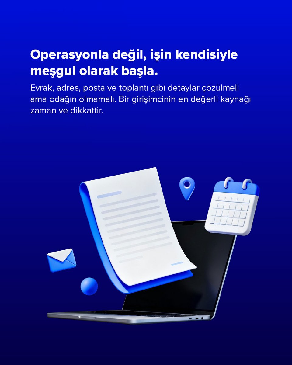 Workonhub's tweet image. Şirket kurarken ofisi ilk adım sanmak yaygın bir hatadır. Doğru başlangıç, gereksiz yükleri azaltıp işe odaklanmaktır. Workon süreci senin adına yönetir.

#Workon #SanalOfis #StartupLife