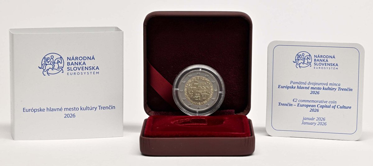 Neu am Lager: 2 Euro Trencin 2026 PP Slowakei: Slowakei : 2 Euro Trencin - Kulturhauptstadt 2026 PP  Preis: 119 Euro dlvr.it/TQWjCy