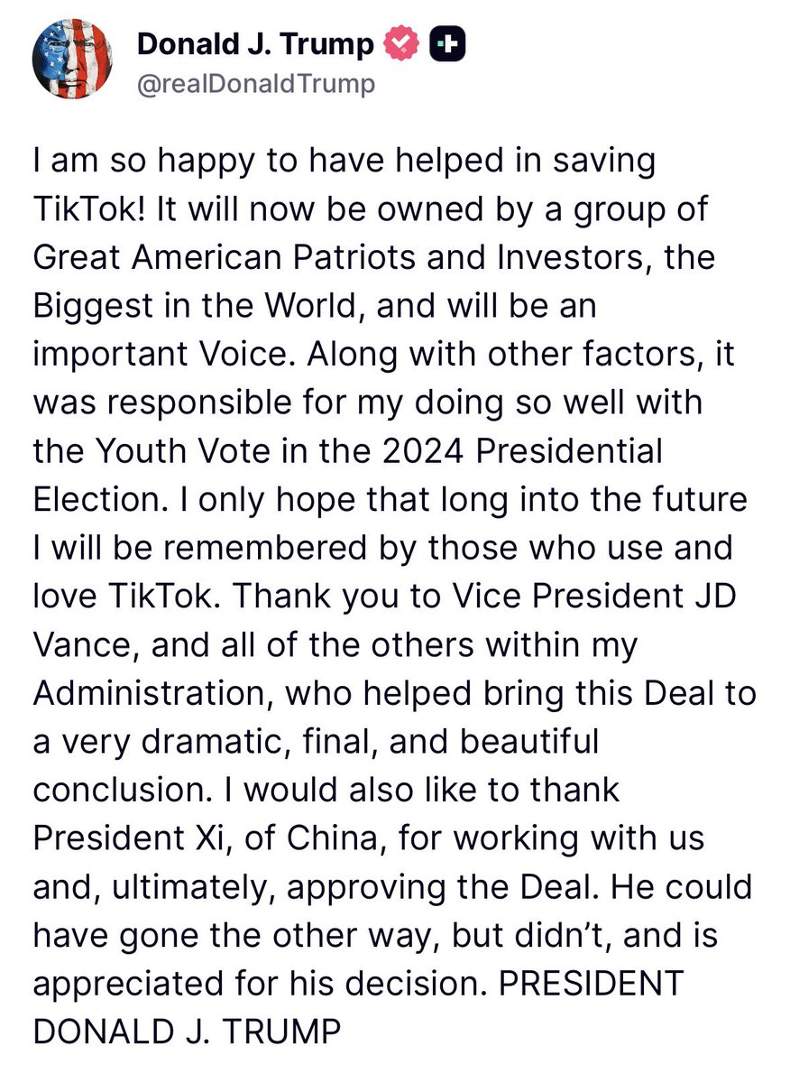 LindseyGrahamSC's tweet image. Very excited to hear about the announcement that the new TikTok will be owned and dominated by great American entrepreneurs and patriots. Well done, Mr. President. 

The platform is wildly popular, but the Chinese influence has been a real threat.

The change in ownership…