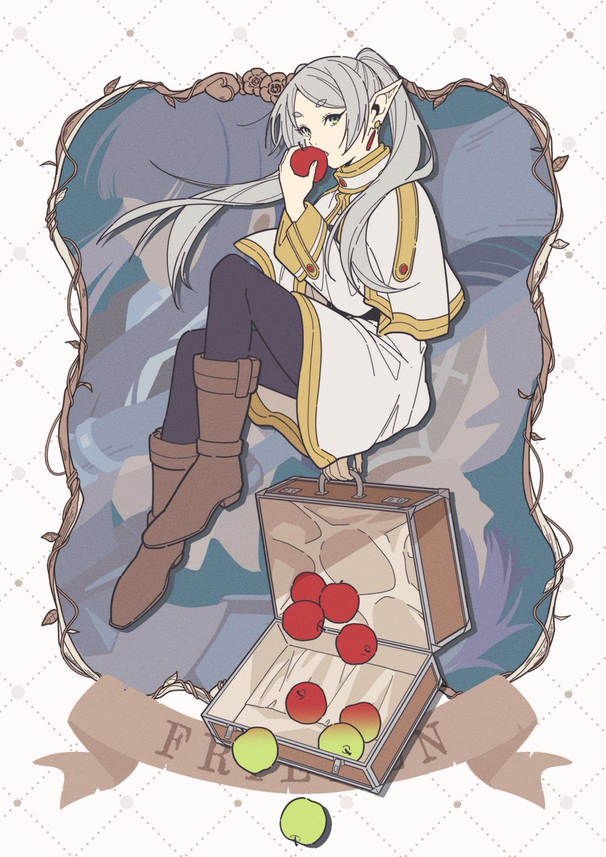 Anime_Frieren's tweet image. 『葬送のフリーレン』 第2期
第30話「南の勇者」
EDカード風イラスト No.30 公開🪄

絵：#藤中友里

TVアニメ #フリーレン
次回は1月30日(金)よる11時20分放送です。
お楽しみに🪄

#frieren