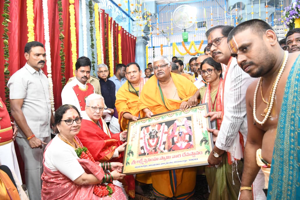 tg_governor's tweet photo. The Hon’ble Governor of Telangana, Shri Jishnu Dev Varma, visited the sacred Sri Lakshmi Narasimha Swamy Temple at Matapalli in Suryapet District on 23rd January 2026 and offered special prayers.

On the occasion, Shri N. Uttam Kumar Reddy, Hon’ble Minister for Irrigation & CAD and Food & Civil Supplies, and Shri Adluri Laxman Kumar, Hon’ble Minister for Scheduled Castes Development and Tribal Welfare Departments, accompanied the Hon’ble Governor. Senior officials of the district administration, temple authorities, and other dignitaries were also present during the visit.