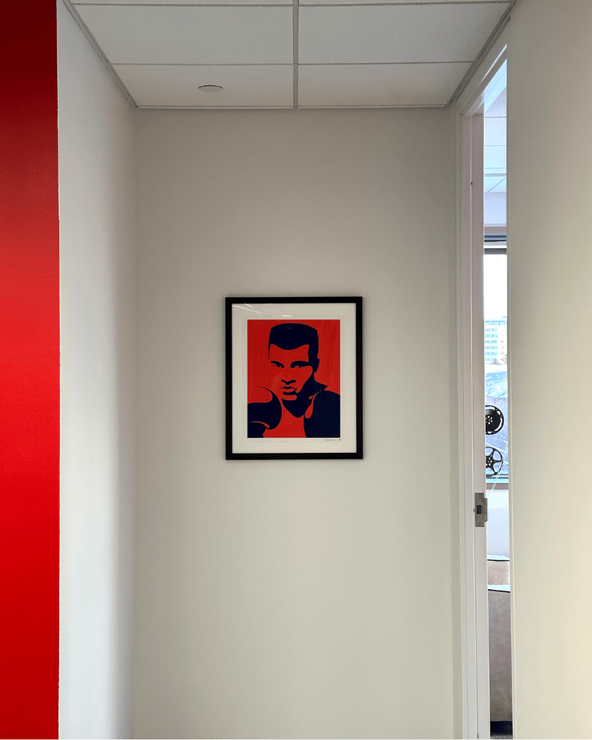 TheWeaponry's tweet photo. Our office walls got a refresh! Hooks in place and artwork by @malikafavre. https://t.co/CjIr7uXJSA