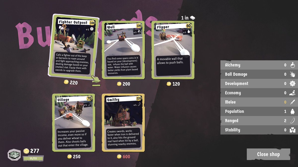 Wario64's tweet image. PinKeep demo up on Steam (pinball deckbuilding roguelite) buff.ly/RlnIAEL