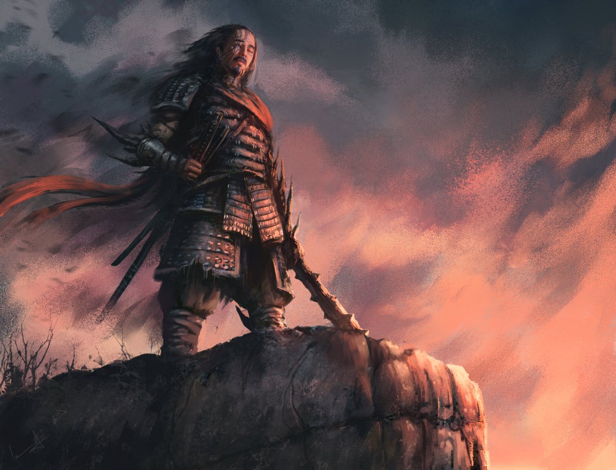 'Exiled Guardian'! Made this #illustration for Legend of the Five Rings <a href="/FFGames/">FantasyFlightGames</a>!