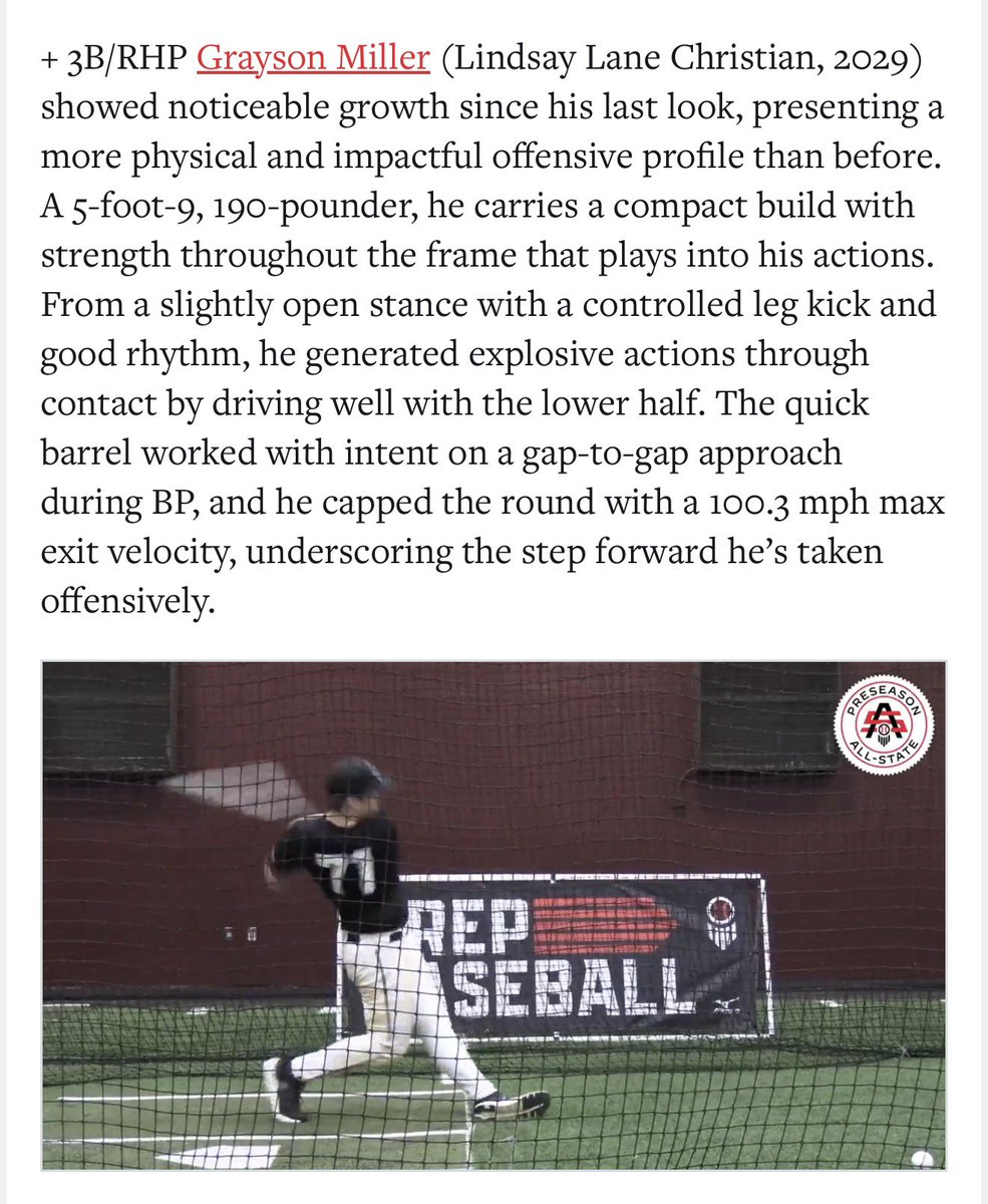 Thank you <a href="/PrepBaseballAL/">Prep Baseball Alabama</a> for the invite this year and for the mention among so many great players.  <a href="/LLCAbaseball/">LLCA Baseball</a>