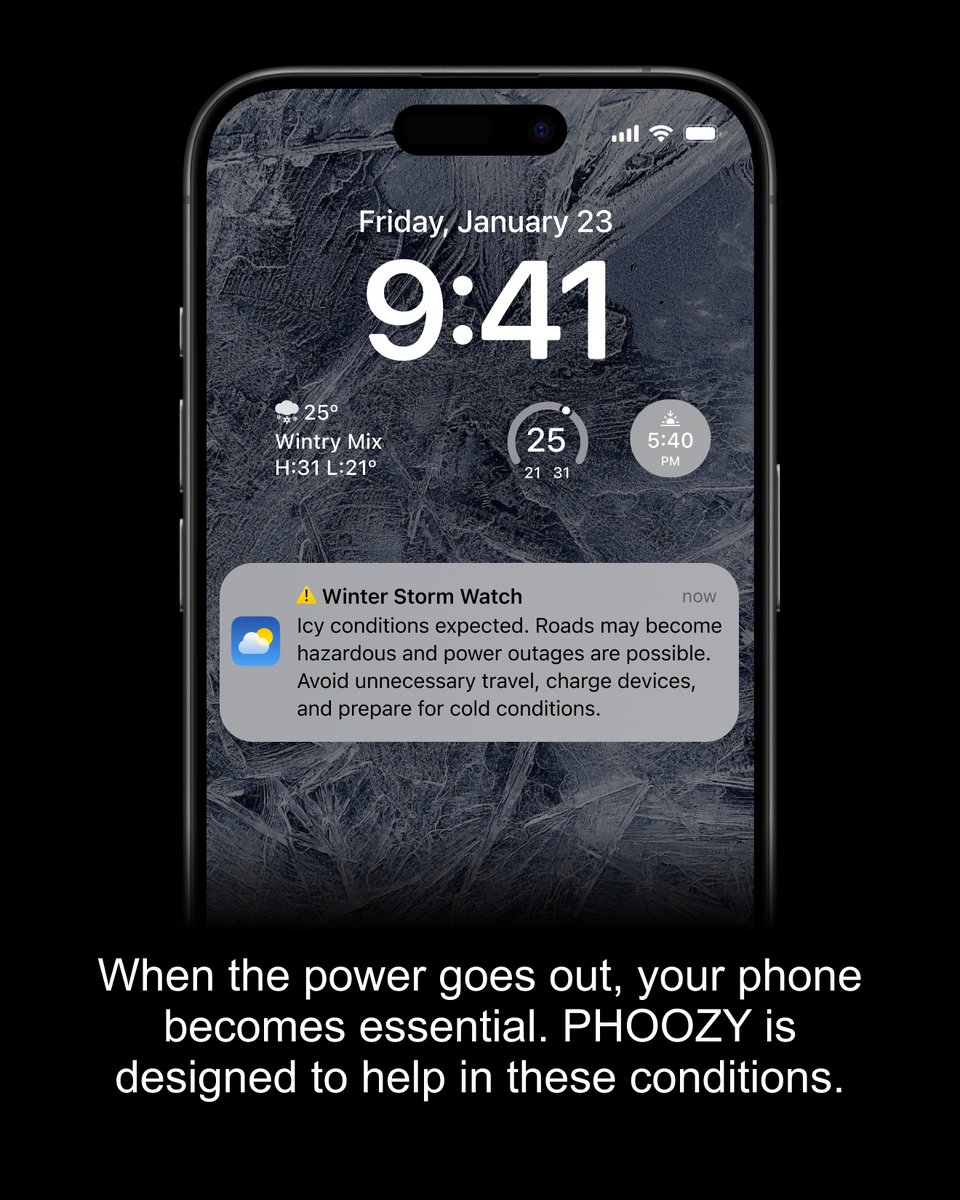 During ice storms and outages, your phone isn’t just for scrolling- it’s how you get updates, contact family, and call for help. PHOOZY’s patented thermal layering technology insulates your device, helping extend battery life up to 4x. bit.ly/3WrRHQ5