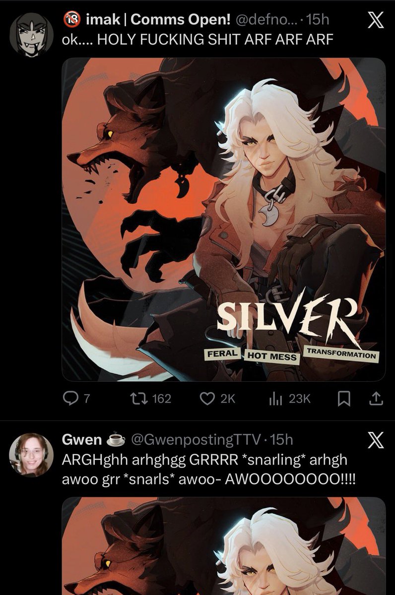 angelroom0's tweet photo. my tl is filled with lesbians losing their shit over Silver https://t.co/vmU9WlMWqr