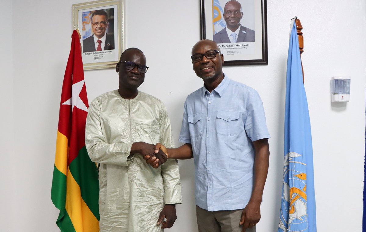 🇹🇬 Les représentants de l’#OMS  et du <a href="/WFP_FR/">PAM (WFP in French)</a>  ont réaffirmé leur engagement pour une collaboration renforcée.
Echanges fructueux sur les interventions intégrées en santé &amp; nutrition, surtout en milieu communautaire et scolaire. 
Ensemble pour une meilleure santé.
#SantéPourTous