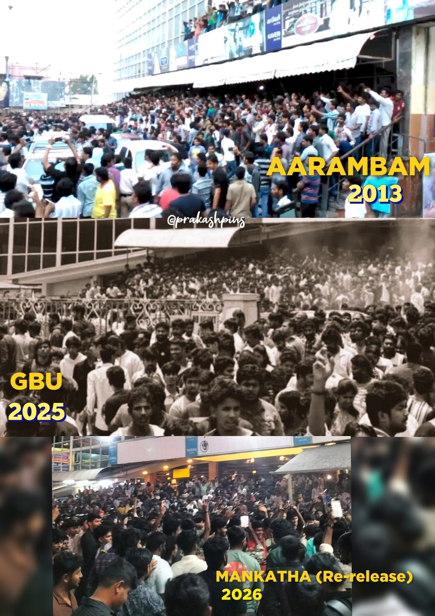 prakashpins's tweet photo. History repeated in #Coimbatore Karpagam
#GoodBadUgly #Aarambam #Mankatha #Ajithkumar https://t.co/weJxzlCsMG