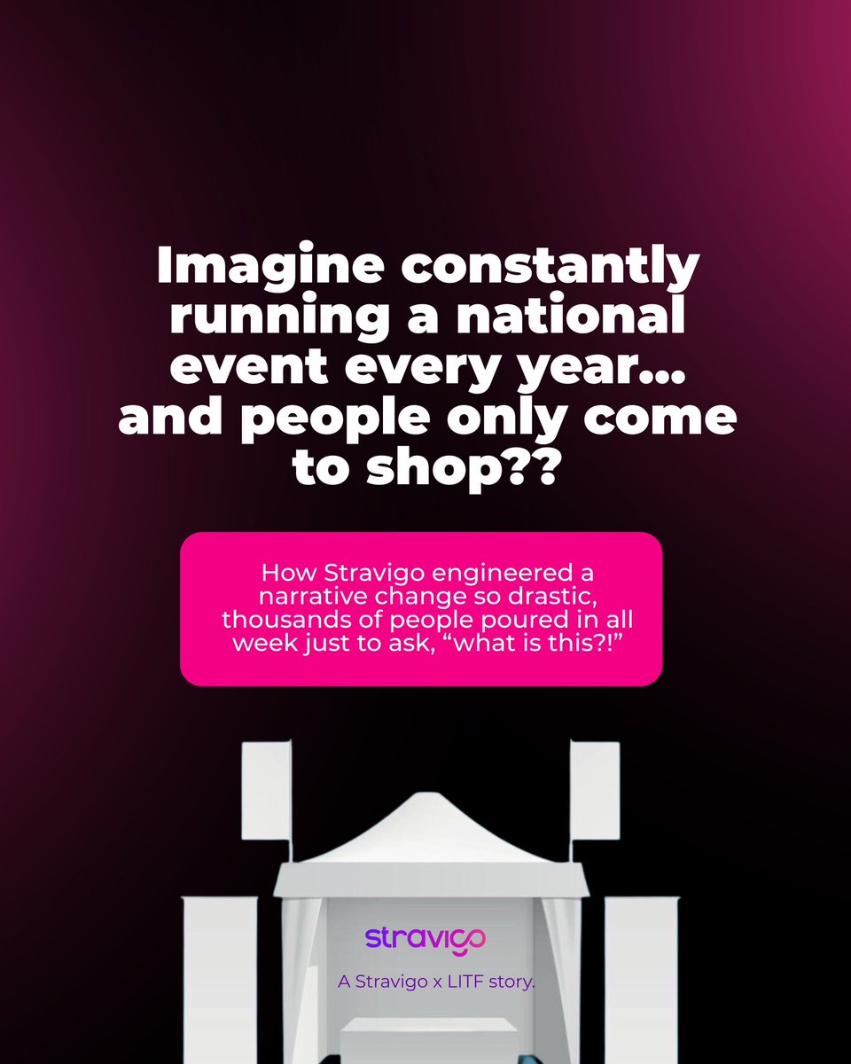 StravigoNG's tweet image. More Than Shopping. #LITF 

We turned Lagos International Trade Fair into a launchpad for deals, careers, and skills. 1M registrations, record attendance, trending #1. Narrative drives impact. #StravigoResults #NigeriaBusiness #Lagosinternationaltradefair