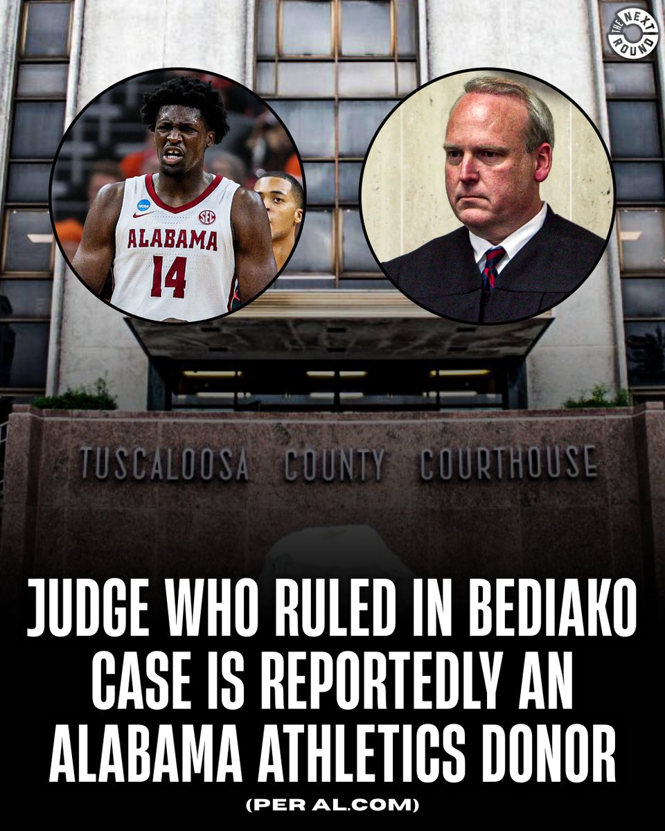 Jim Roberts, the Tuscaloosa County Judge who ruled on the Charles Bediako case against the NCAA, is reportedly a University of Alabama donor (according to reports from AL. com). 

He listed as an 'active donor', with lifetime contributions between $100,000-$249,999.