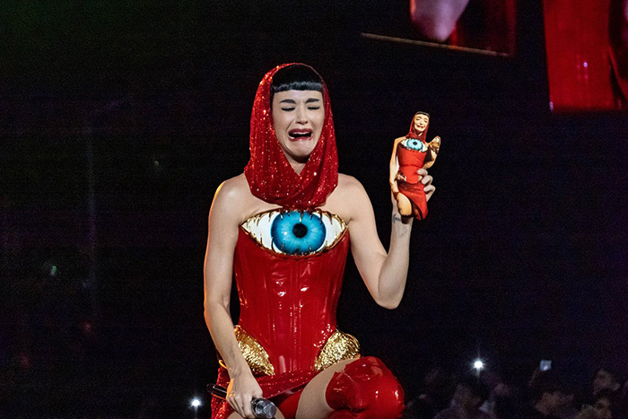 Vision4theBlind's tweet image. Katy Perry at a recent concert

They're not even attempting to hide this stuff anymore. They put it right in your face.