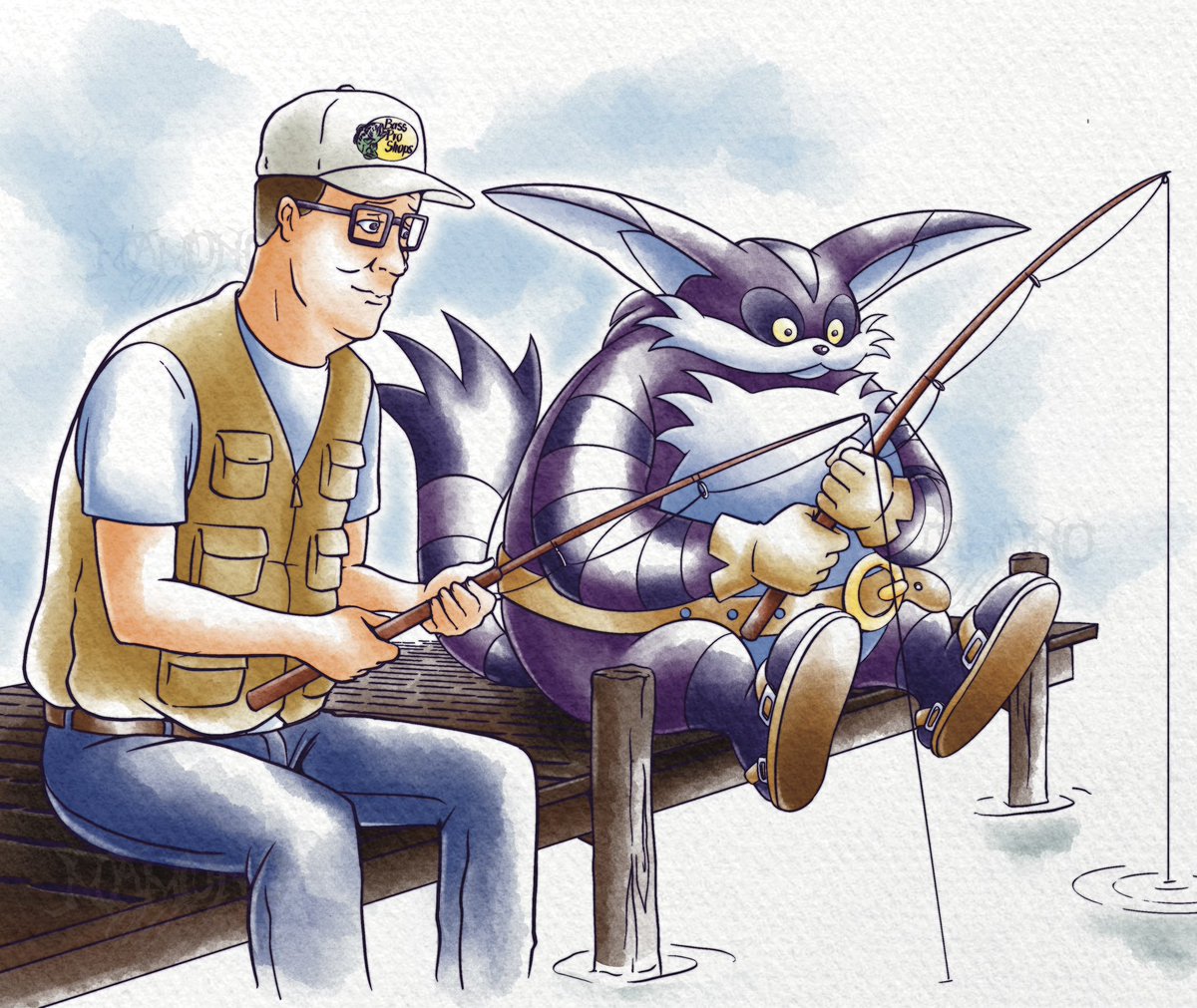 MamonoWorld's tweet image. Fishin' buddies.