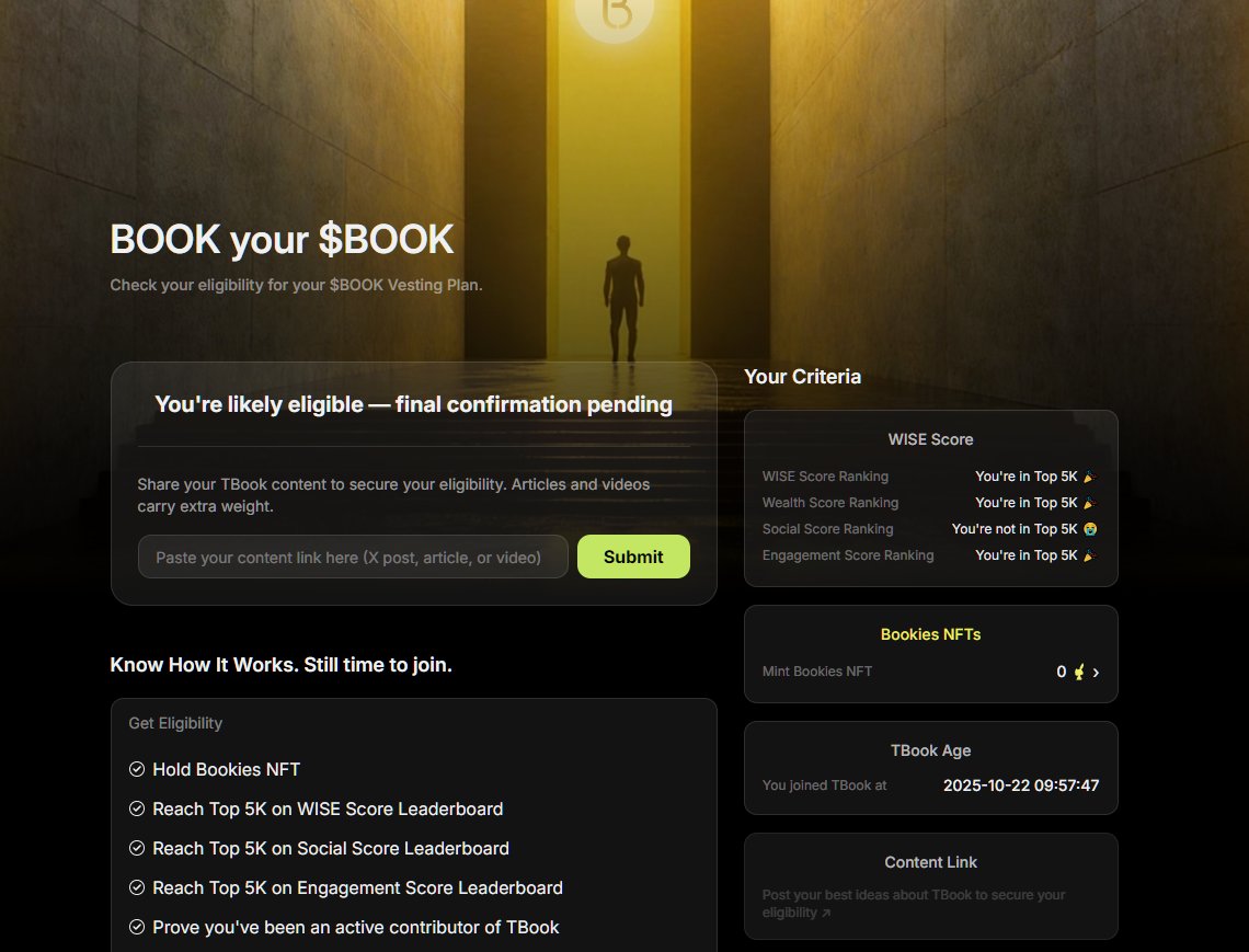 Đã từ rất lâu rồi mới được nhìn thấy "eligible" các bác ạ. Vào check <a href="/realtbook/">TBook</a> ở link dưới:
engage.tbook.com/book