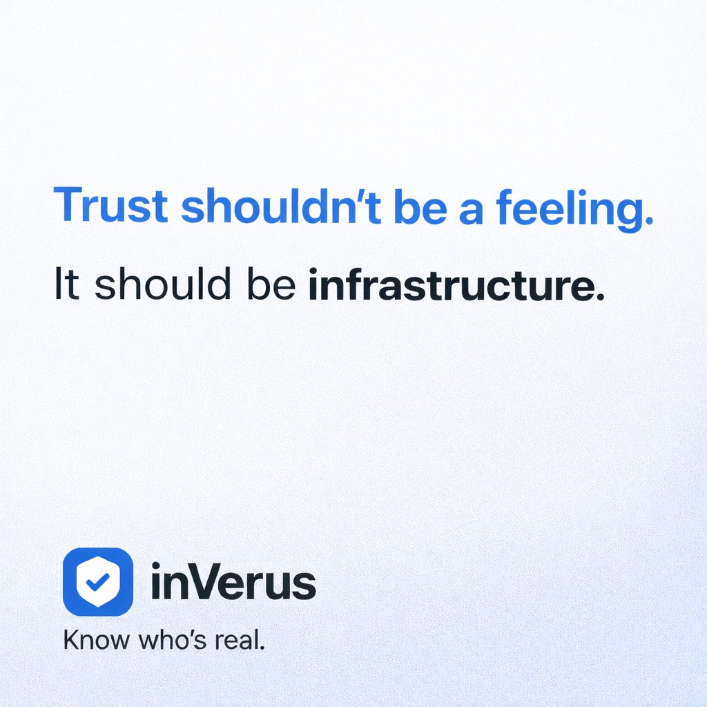 If you have to manually decide whether someone is real - the system has already failed.

Trust shouldn’t be a feeling.

It should be infrastructure.

#KnowWhosReal #TrustLayer #AI