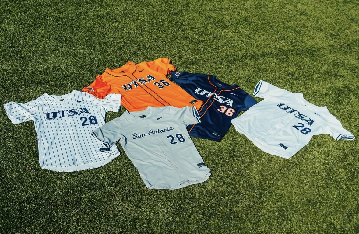 UNISWAG's tweet image. The threads for @UTSABSB this season.

#uniswag