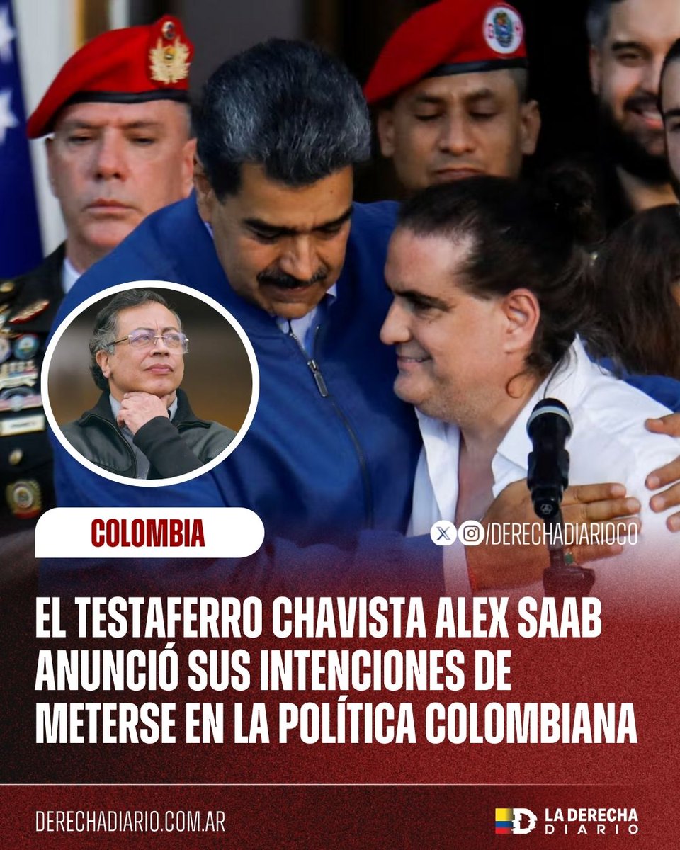 DerechaDiarioCO's tweet image. 🚨🇨🇴🇻🇪 | NEFASTO: El funesto testaferro chavista Alex Saab anunció su intención de meterse en la política colombiana de cara a las elecciones, reclamando un “liderazgo de nivel superior” para avanzar en una transición de régimen y profundizar la agenda criminal del chavismo en