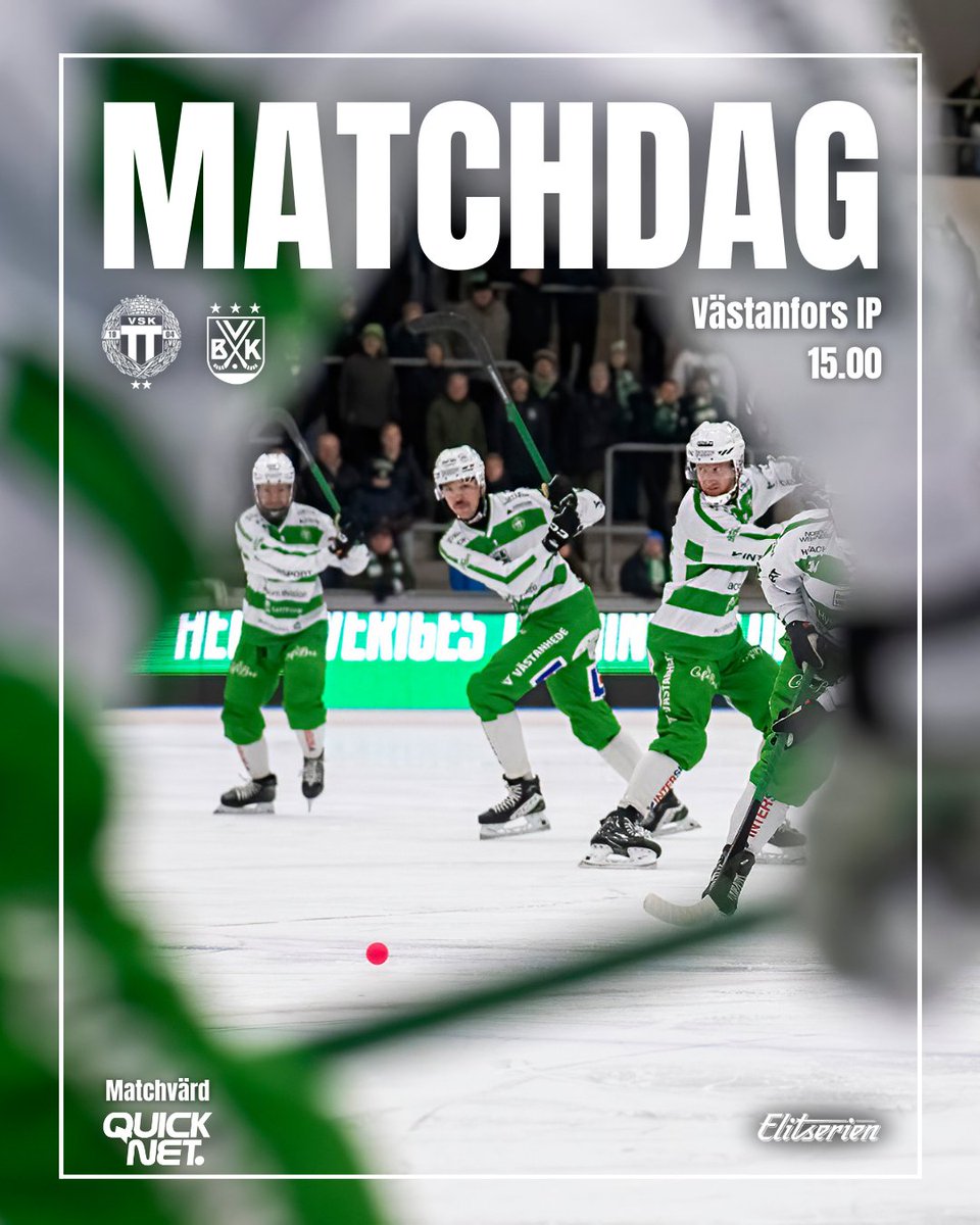 🟢 MATCHDAG ⚪️

🆚 Vetlanda BK
🕒 15.00
🏆 Elitserien Herr
🏟️ Västanfors IP
💰 50/50-lotter: VSKBandy.se/5050
🎫 Biljetter: secure.tickster.com/9ly8n3kz5f2vdh0

#VSKBandy #svbandy #västerås