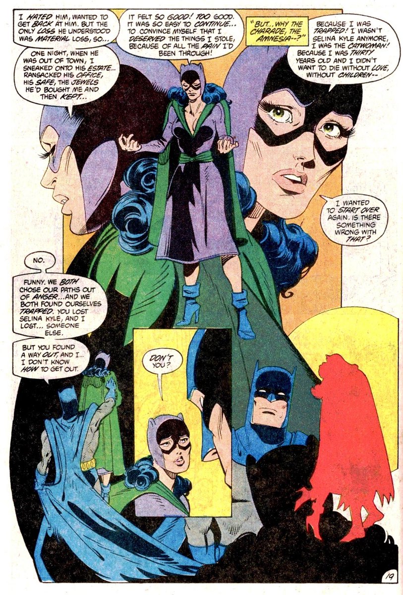 kingchiroptera's tweet photo. Cat fact! #catfact #catwoman
On earth 2, Selina Kyle was actually married to an abusive man and decided to leave him. However, he kept jewels locked in a vault and she had to steal it back. She enjoyed it, so she chose to become the Catwoman.
| The Brave and The Bold #197 | https://t.co/XLkipR07O5
