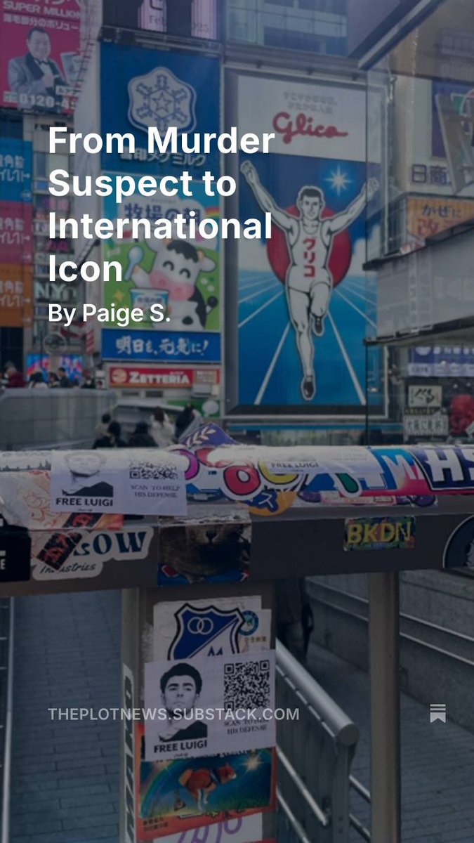Luigi is an international icon 💚

#FreeLuigi #LuigiMangione #Substack 

substack.com/@theplotnews/n…
