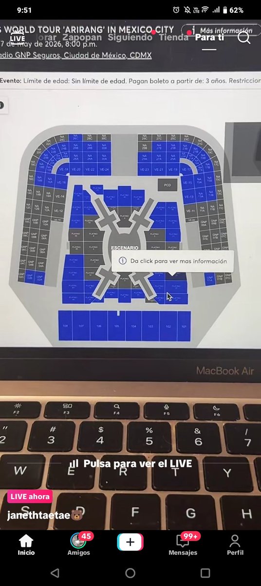 Min_Min_Suk's tweet photo. Hay usuarios que entraron a la preventa sin comprar boletos y transmitir Live en Tiktok. Ticketmaster máster desde la sala de espera debería pedir el código de membresía y no hasta hacer el pago/comprar 

MORE DATES FOR MEXICO
#BTSenMexico #BTS_ARIRANG 
#BTS_WORLDTOUR_MEXICOCITY https://t.co/vdA0Abmea6