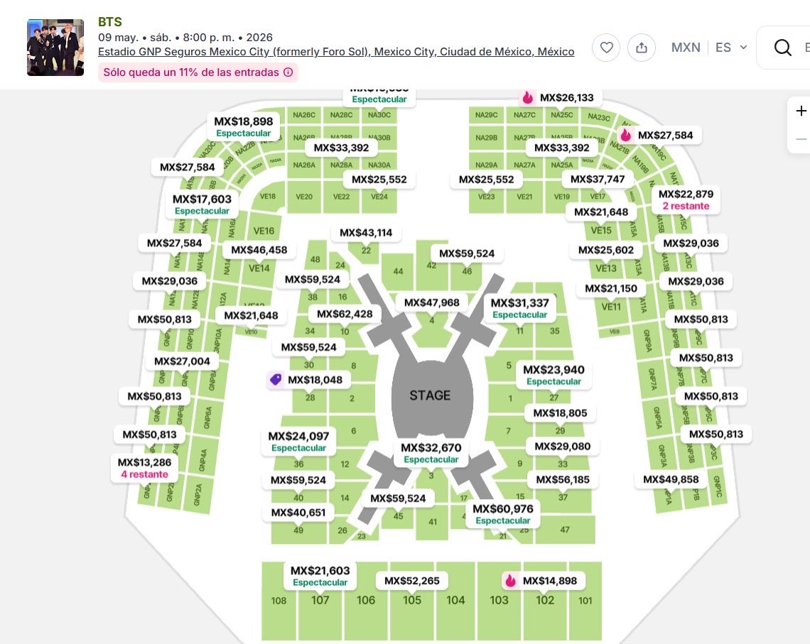 rizel_bt's tweet photo. Que bueno que según se iban a respetar los precios. Definitivamente @Ticketmaster_Me no iba a perder ni desperdiciar la oportunidad, su plan “B” @viagogo los tenía respaldados. Que asco que se hagan los dignos cuando son parte del mismo sistema corrupto @Profeco https://t.co/socCmPyTKl
