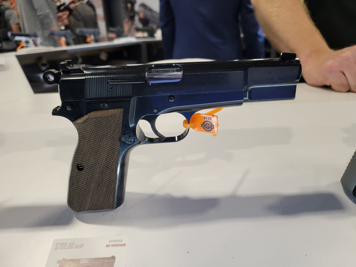 GunDigest's tweet image. Springfield is now offering the SA-35 with a classic polished blue finish, and it's gorgeous! #SHOTShow