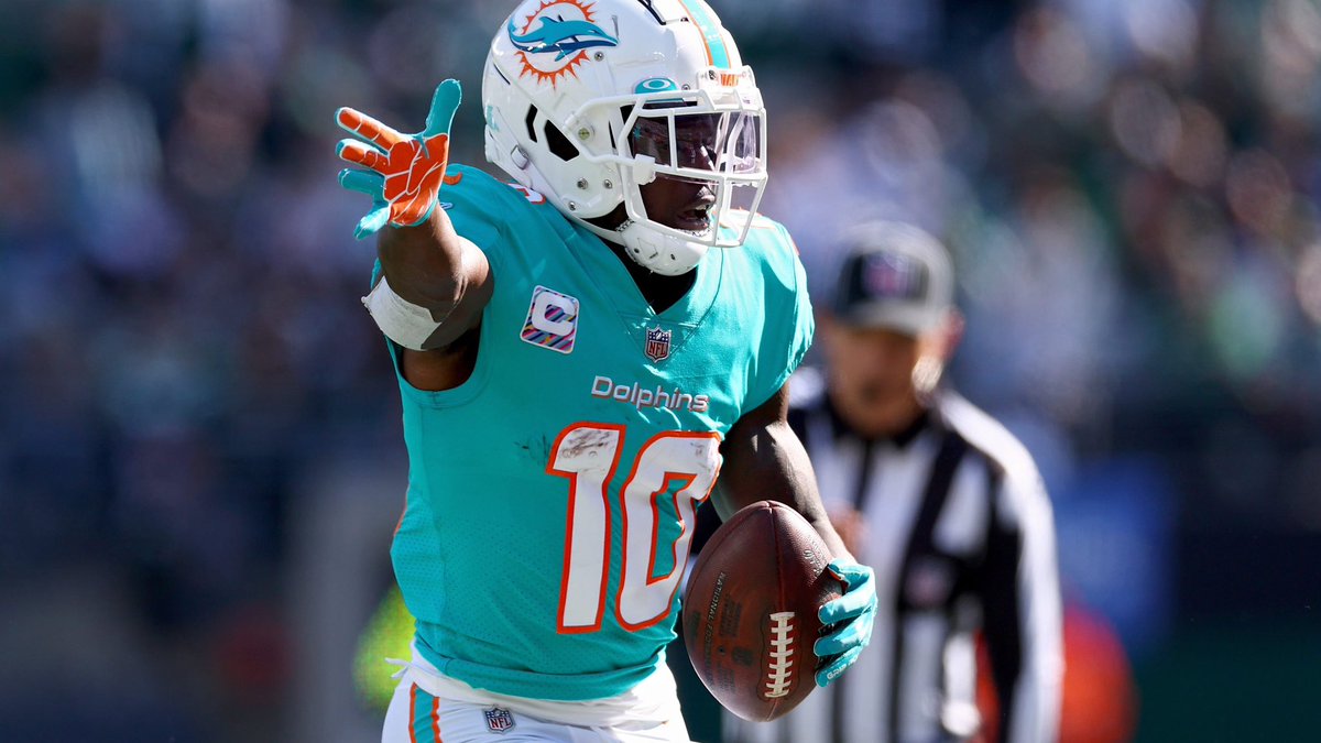 SleeperNFL's tweet image. WR Tyreek Hill (knee) will “almost assuredly” be released by the Dolphins before the new league year begins in March, per @flasportsbuzz