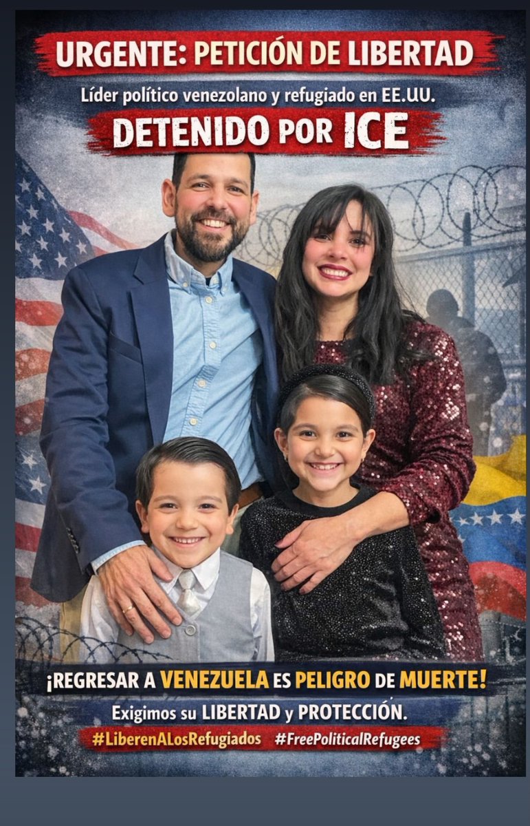 <a href="/marcorubio/">Marco Rubio</a> <a href="/MariaCorinaYA/">María Corina Machado</a> <a href="/MagalliMeda/">MAGALLI MEDA</a> 
carlos garcía ciudadano venezolano, ex alcalde de Mérida, perseguido político de la tiranía, fue detenido por el Ice en Cincinnati
<a href="/SenRickScott/">Rick Scott</a>  
<a href="/SecRubio/">Secretary Marco Rubio</a> 
<a href="/RepCarlos/">Rep. Carlos A. Gimenez</a> 
<a href="/RepMariaSalazar/">Rep. María Elvira Salazar</a>
<a href="/iamGermania/">Germania Rodriguez Poleo</a> 
Ayuda, su deportación sería la cárcel