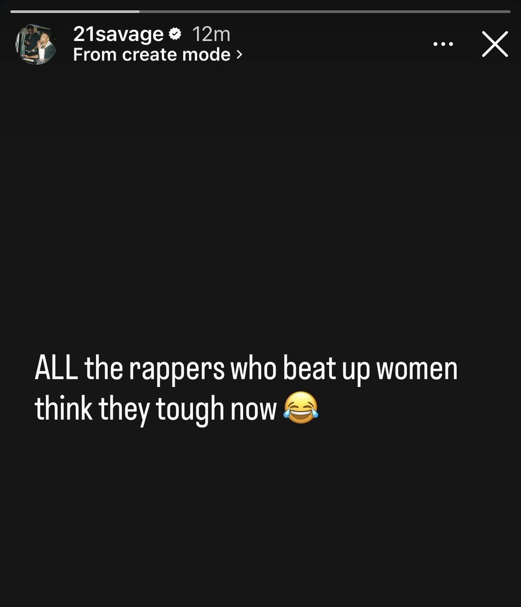 Kurrco's tweet image. “All the rappers who beat up women think they tough now” 

— 21 Savage via IG