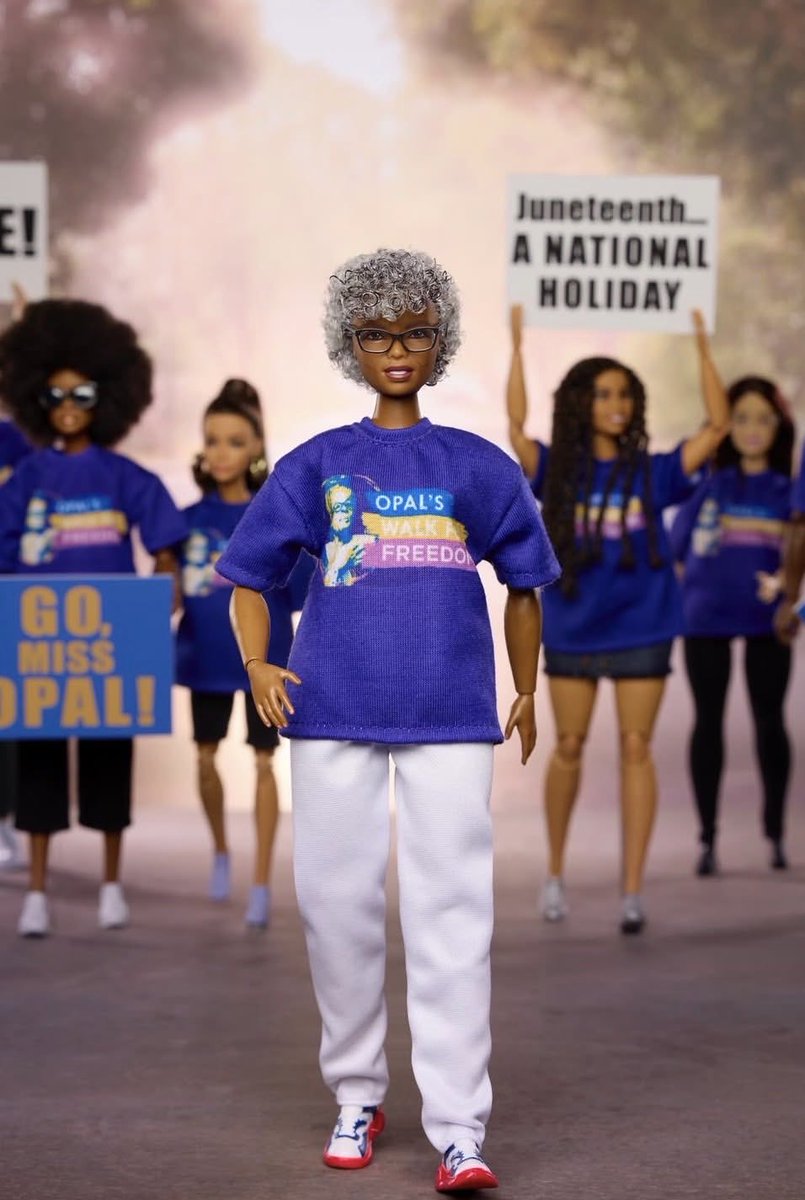 DebRobertsABC's tweet image. This is pretty sweet. ⁦@Barbie⁩ is honoring 99 year old Opal Lee, who helped make Juneteenth a national holiday. She’s 99!