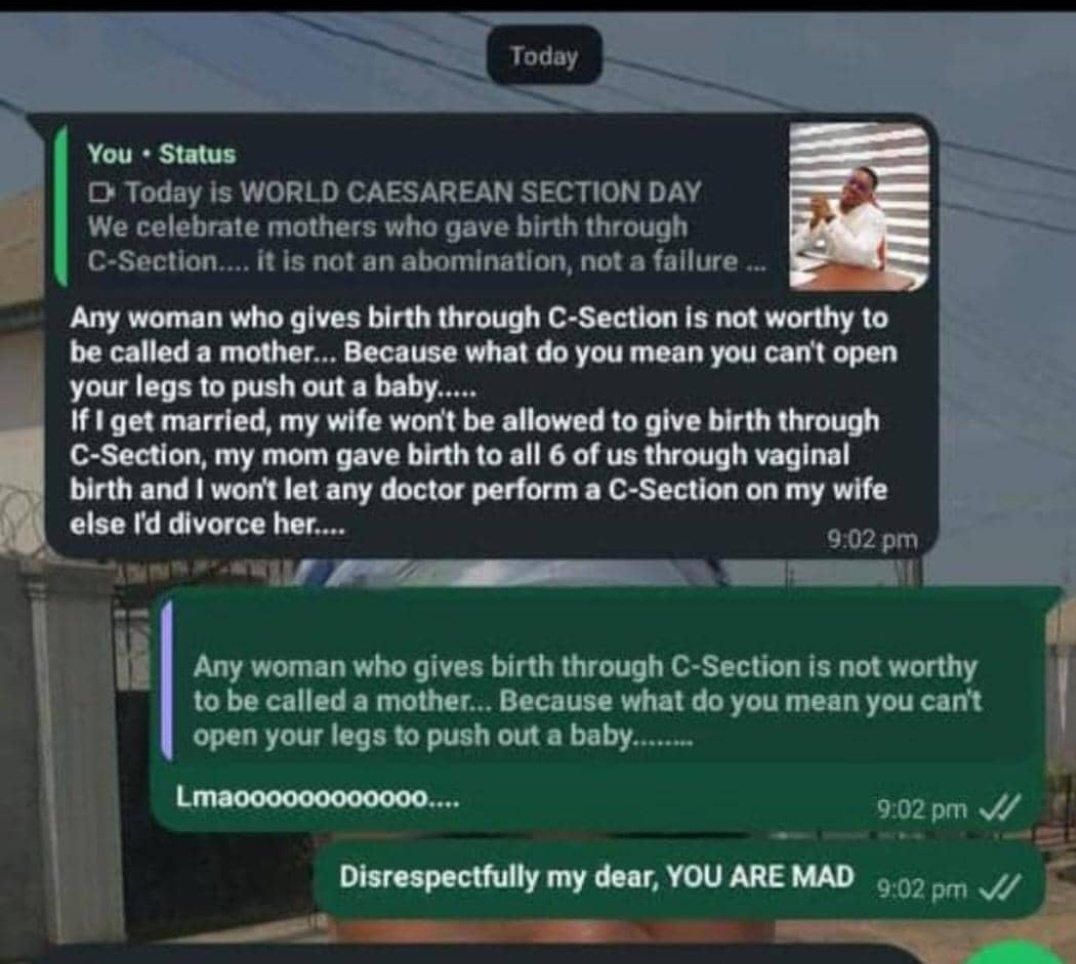 Date or Talking stage question for ladies.

"What do you think about C-section"