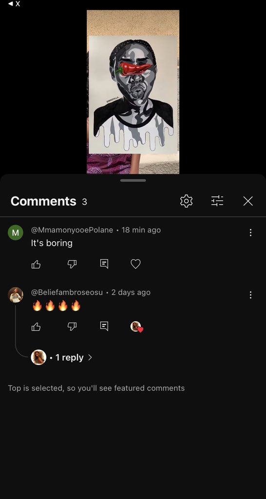 I got my first hate comment on YouTube today! Yay! 
I'm sure that person is from here but whatever 🖌️