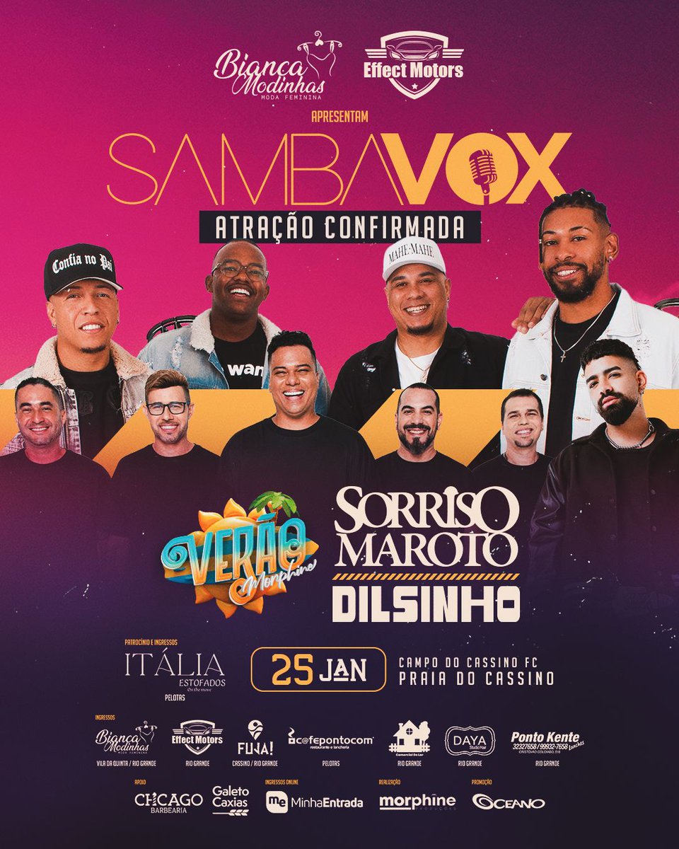 OP_Marlon's tweet photo. Pessoal, tá rolando um descontinho nos ingressos no link do #SambaVox 
Te adianta já https://t.co/FZxOk5A3yA