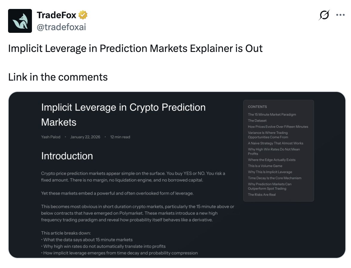 Funny to see that this prediction markets project just stole our research  without any attribution. Word for word almost. Anyway, if you want to see  the original research, follow @Ranger_Global . We