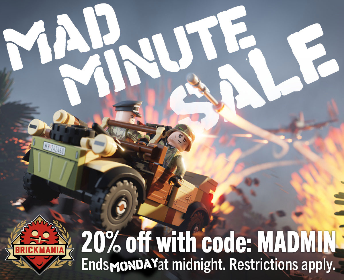 brickmaniatoys's tweet photo. Mad Minute Sale extended through midnight tonight!

Code MADMIN will give you 20% off your next order.

Don't let this deal get away!

#brickmania #brickmaniatoys #madminute #sale #toycollector https://t.co/CId0wzMIfa