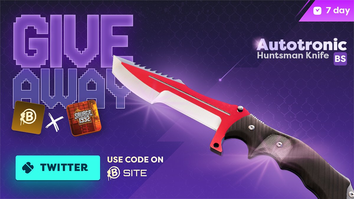 🔥CS2 GIVEAWAY🔥

🎁HUNTSMAN KNIFE AUTOTRONIC BS ($143)

➡️TO ENTER:

✅Follow me &amp; <a href="/bdotsite/">BSite</a> 
✅Retweet &amp; Like
✅Tag 2 friends

⏰Giveaway ends in 7 days. Good Luck!

#CS2 #CS2Giveaway #Giveaway