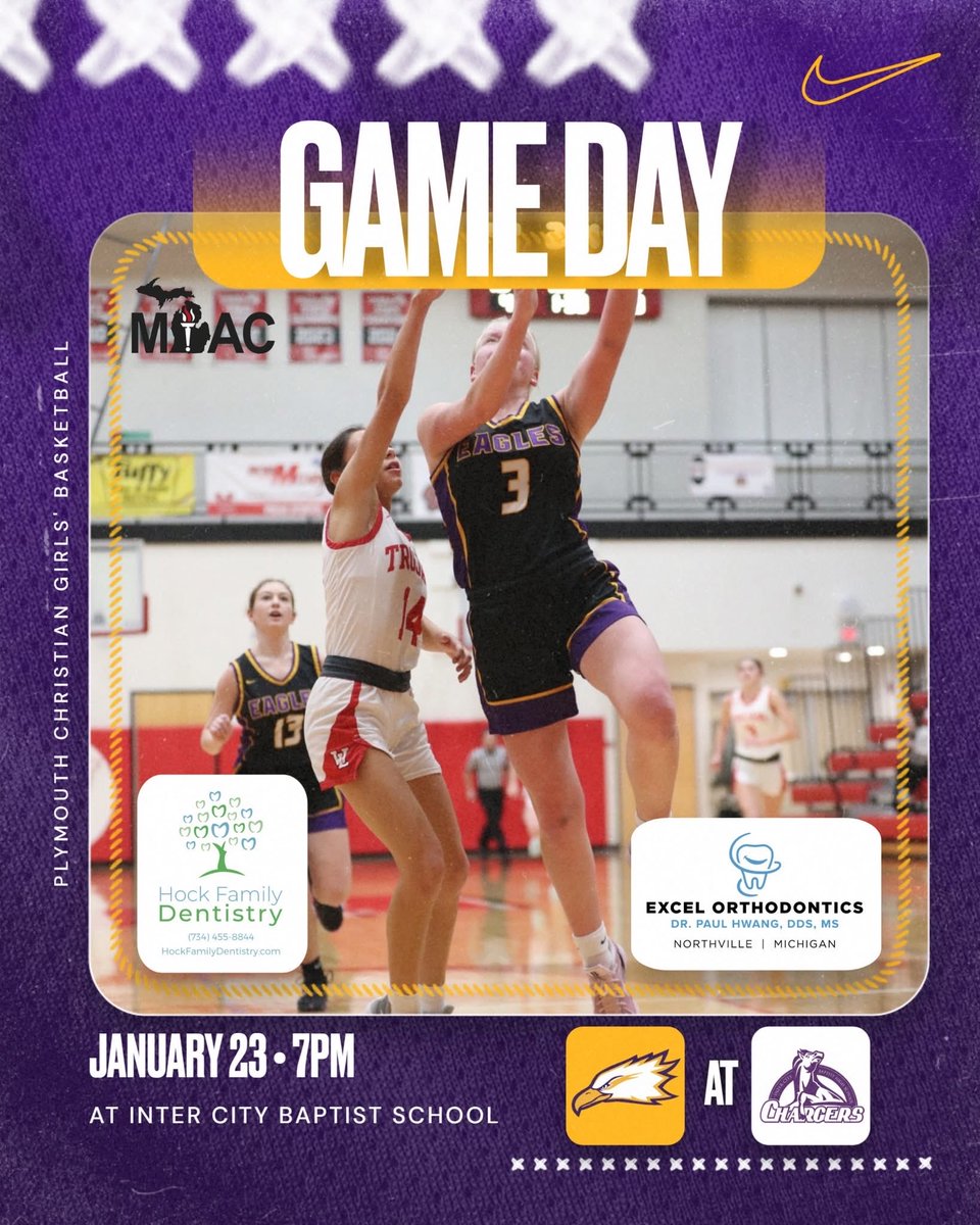 PCALadyEagles's tweet photo. Playing tonight at 7:00, part of a conference triple header tonight at Inter-City Baptist, starting with the JV boys at 5:30pm - LET'S GO, EAGLES π€
πΈ: Athletic photography dream team of Mike Costello & @rc_digitalproductions
π¦
π¦
#PCAAthletics
#GoEagles
#AllForHim https://t.co/ZLZgay19Ci