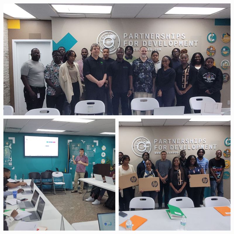 Delighted to be down here, in Freeport Bahamas, in person, to teach 13 wonderful Bahamian students about software dev technologies. Its a one year program that Dimitra is providing in collaboration with the Ministry for Grand Bahama. Loving it!
#DMTRTeam #DMTR #Bahamas