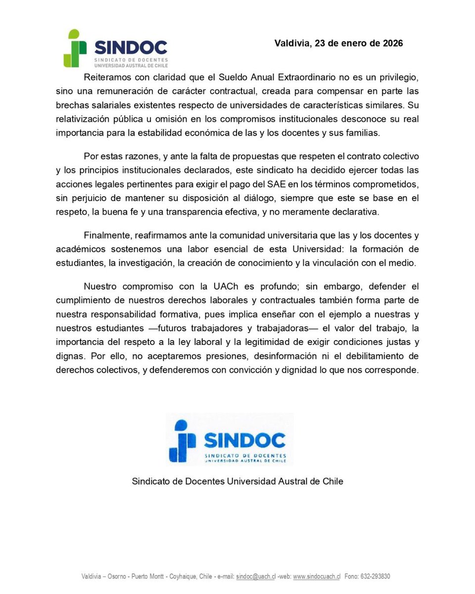 SINDOC UACh tweet media