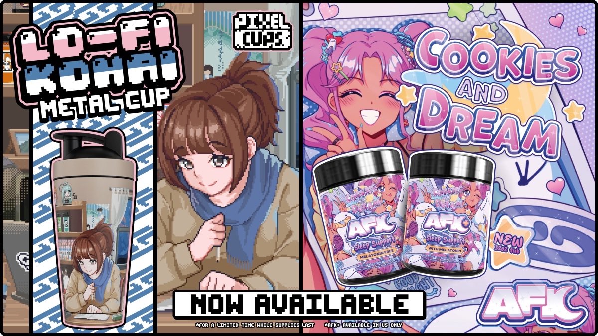 GamerSupps's tweet image. new cookies and dream afk + a lo-fi pixel cup 🌙

tell us ur fav sweet treat to win the tub and cup 💤

winner picked on 1/27 👀