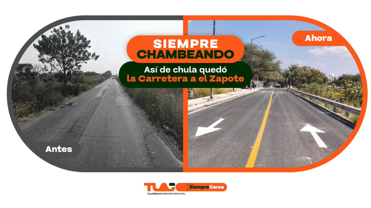 ¿Ya vieron qué chula quedó la nueva carretera a El Zapote? 🛣😎

Renovada en su totalidad, ahora es una vialidad fundamental para impulsar la actividad industrial del Ecosistema Aeropuerto. 📈✈️