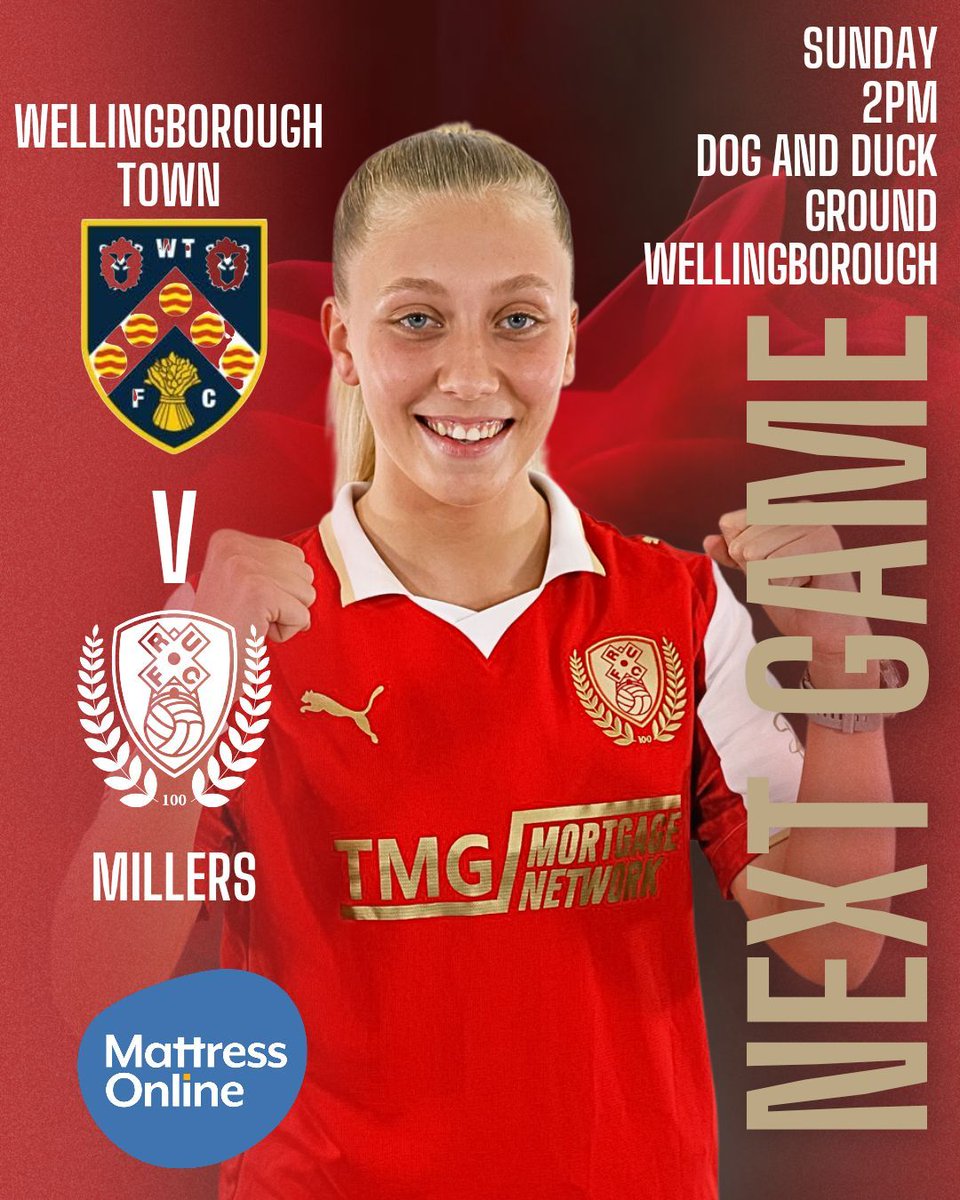 RUWFC_Official's tweet photo. ⚽️ | Millers on the road

We have our longest away league trip of the season this weekend with a visit to Wellingborough Town in Northamptonshire.

Kick-off at the Dog and Duck Ground in Wellingborough is at 2pm on Sunday. https://t.co/iy8U0EIHQt