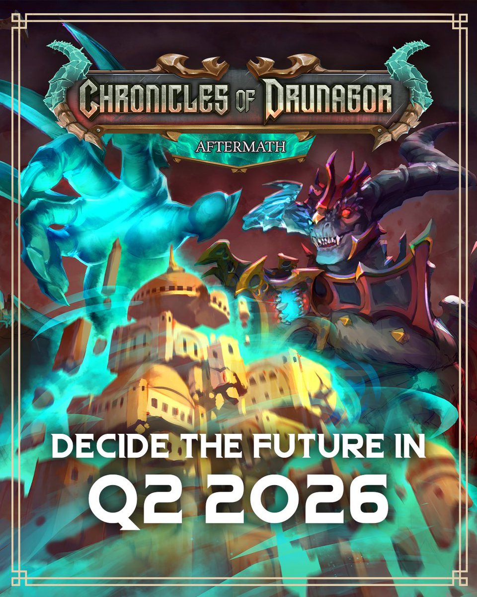 CGSboardgames's tweet photo. Chronicles of Drunagor: Aftermath is a cooperative dungeon crawler for 1–5 players and a new standalone entry into the Drunagor universe. Aftermath represents the most refined evolution of a system praised for its depth, tension, and replayability. https://t.co/cImGn6QosD https://t.co/faUPPZunSA