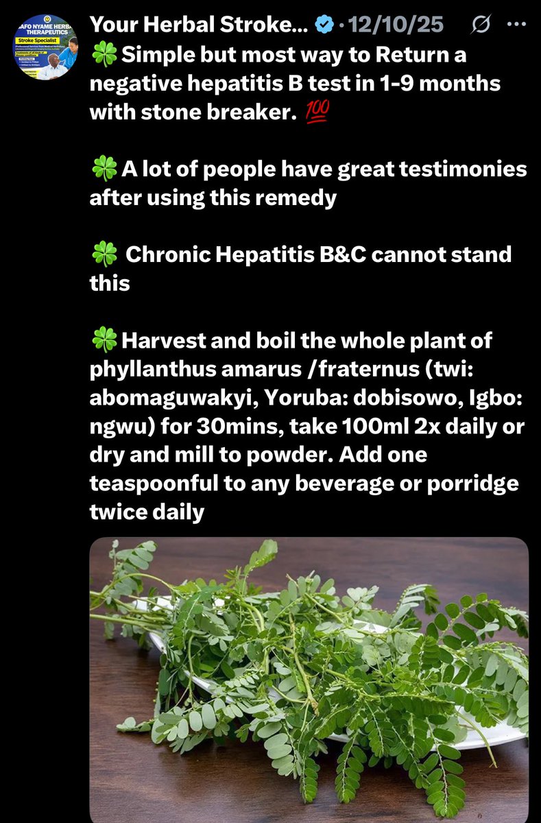 Your Herbal Stroke Specialist tweet media