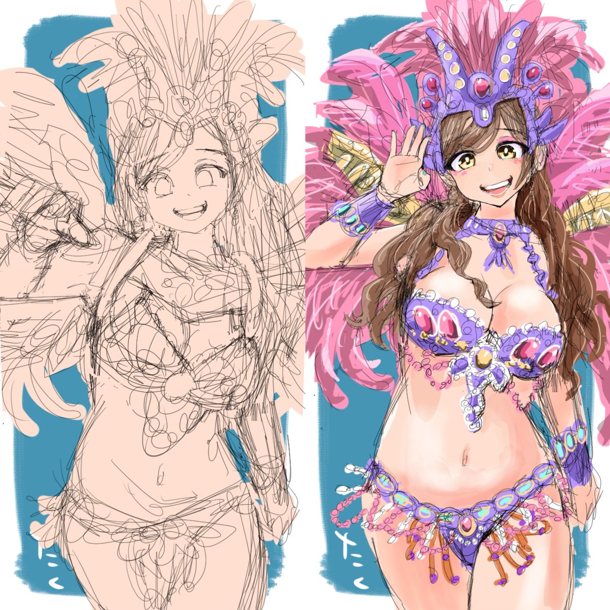 サンバガール76💃🏻(ブラッシュアップ)
#イラスト #illustration 