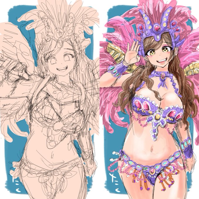 サンバガール76💃🏻(ブラッシュアップ)
#イラスト #illustration 