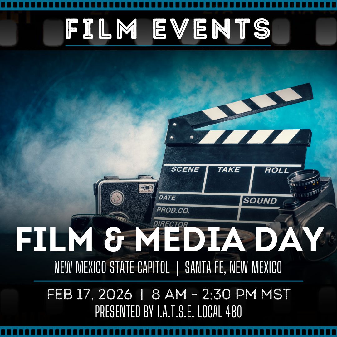 Join I.A.T.S.E. Local 480 for Film &amp; Media Day at the Roundhouse featuring equipment demos, casting, and networking, and learn how New Mexico’s film industry powers jobs and opportunity.

Feb. 17, 2026 | 8:00 a.m.–2:30 p.m.

#NMFilm #ABQFilm #FilmMaker #OneAlbuquerque