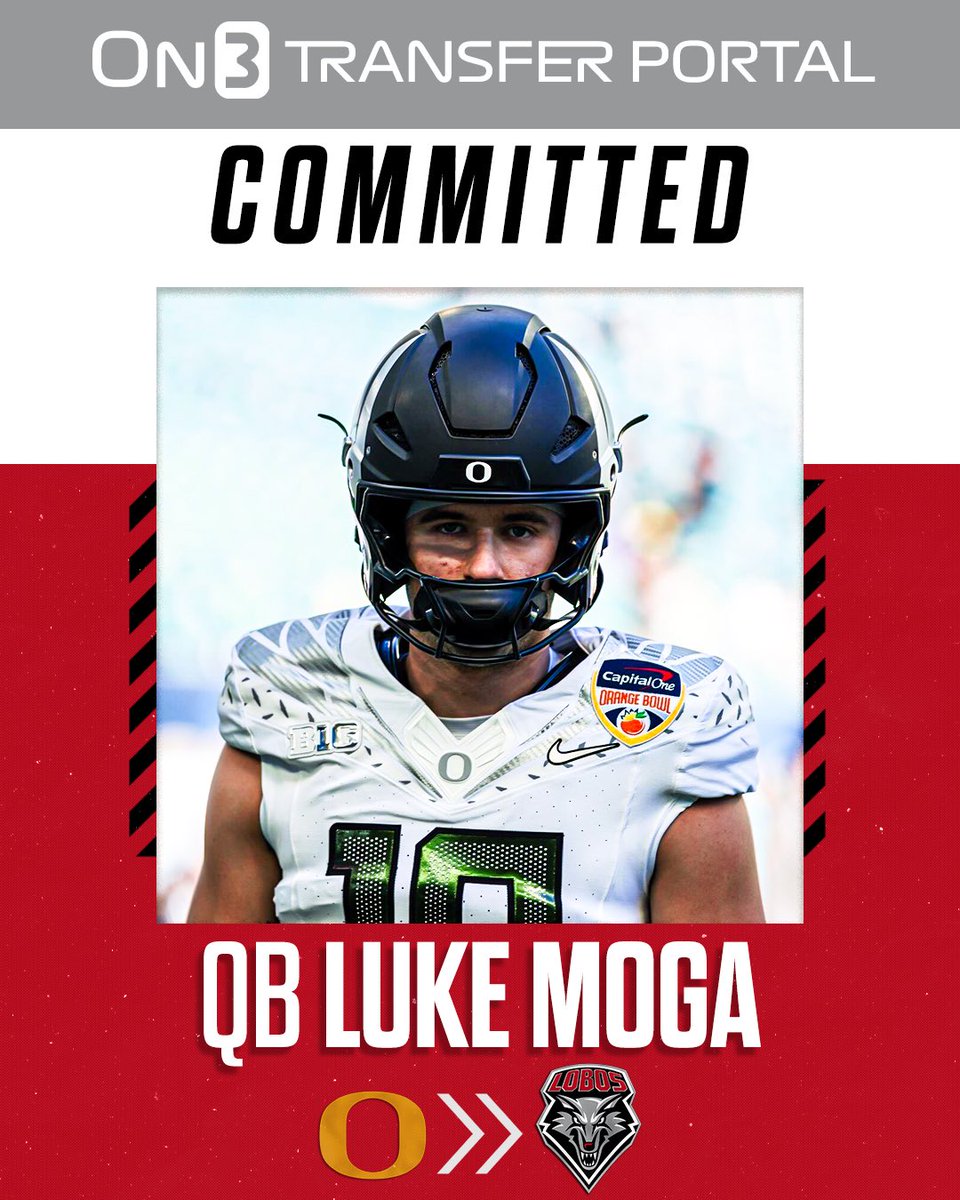 BREAKING: Oregon transfer QB Luke Moga has signed with New Mexico, <a href="/Hayesfawcett3/">Hayes Fawcett</a> and <a href="/PeteNakos/">Pete Nakos</a> report🐺

on3.com/transfer-porta…