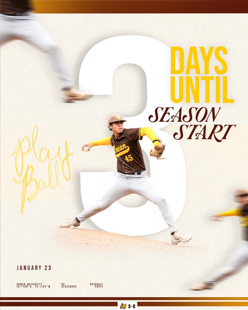 RowanBaseball_'s tweet photo. 𝐓-𝐦𝐢𝐧𝐮𝐬 𝟑 𝐝𝐚𝐲𝐬

#d3baseball https://t.co/ljJBWuWdCE